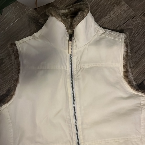 Charter Club, reversible, faux, fur vest, petite small - Picture 5 of 10